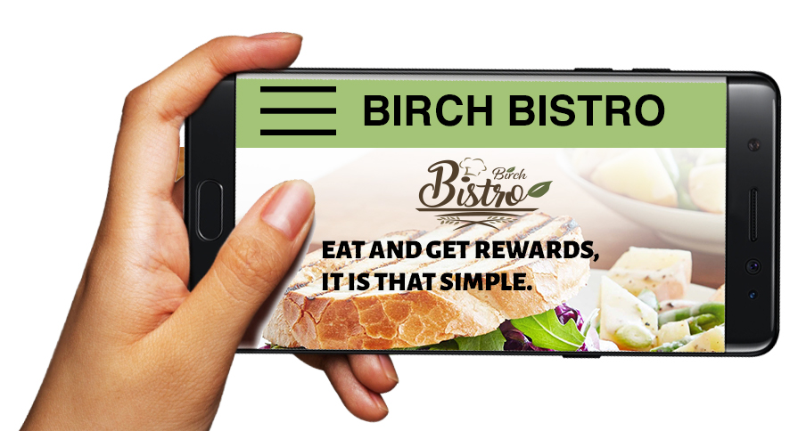 Birch Bistro More rewards program advertisement