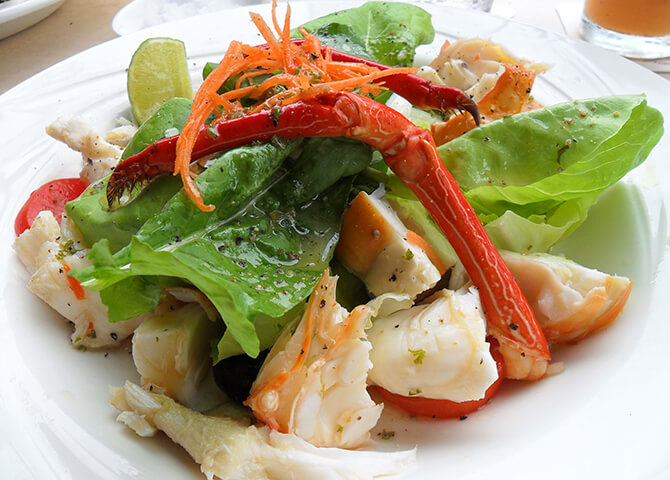 Lobster legs salad